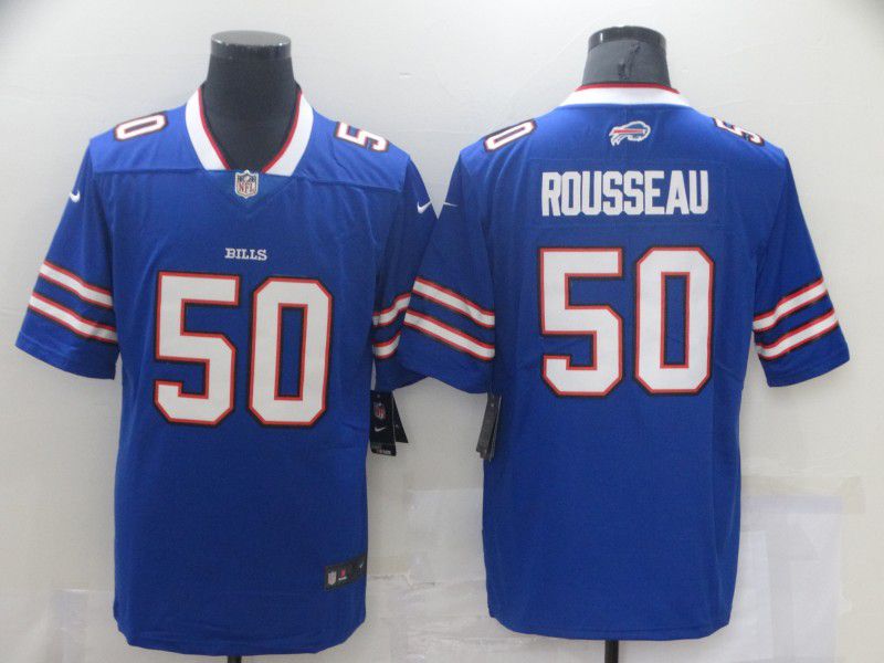 Men Buffalo Bills #50 Rousseau Blue Nike Vapor Untouchable Limited 2021 NFL Jersey->boston red sox->MLB Jersey
